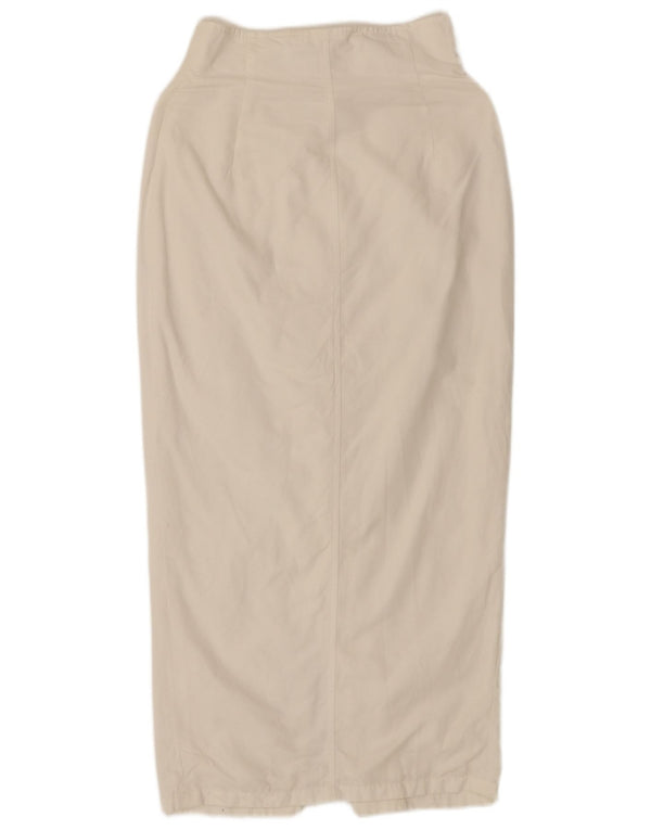 Damska spódnica midi w stylu vintage UK 10 Small W26 Biała bawełna