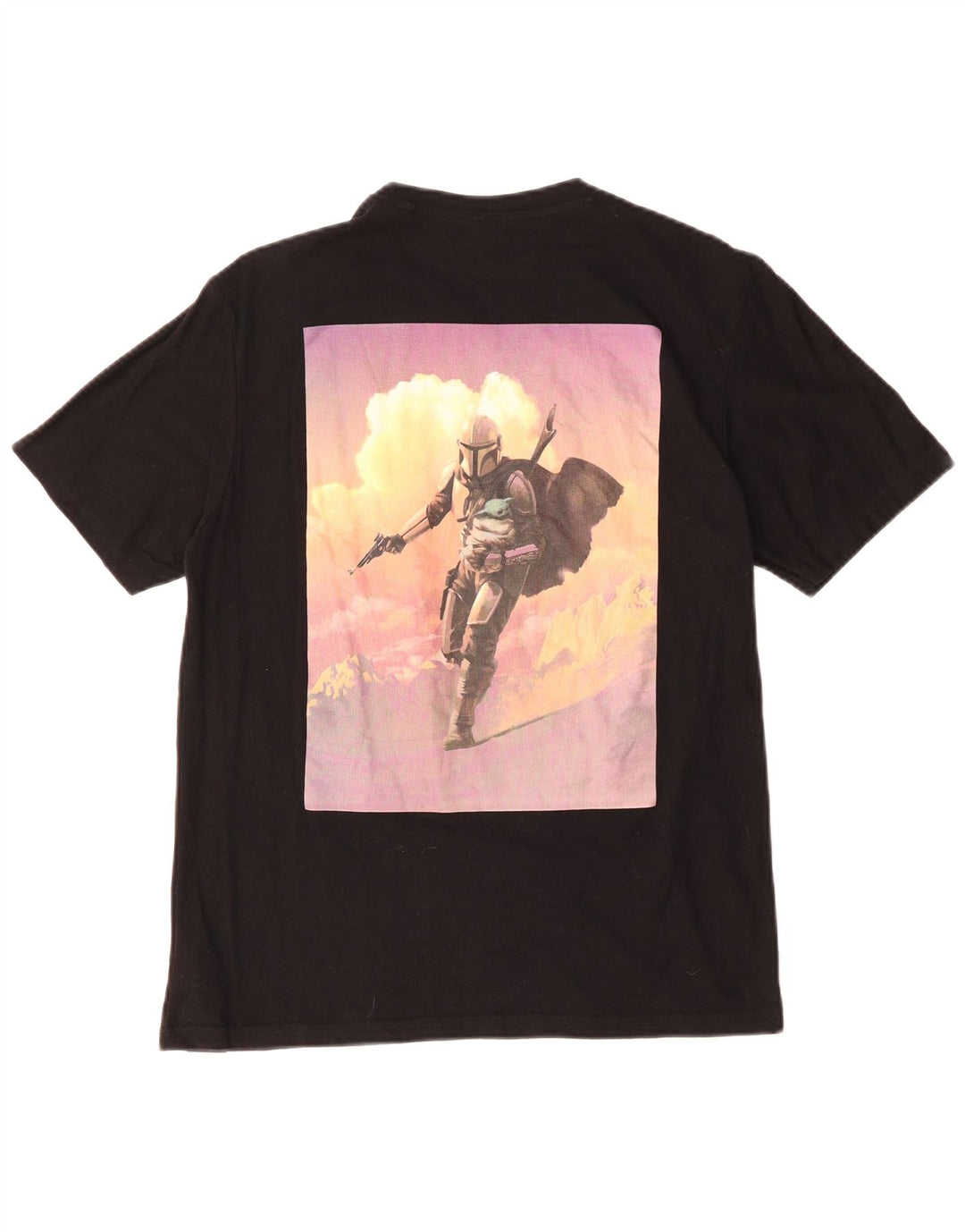 Męski T-shirt z grafiką Pull & Bear, średni czarny, bawełniany