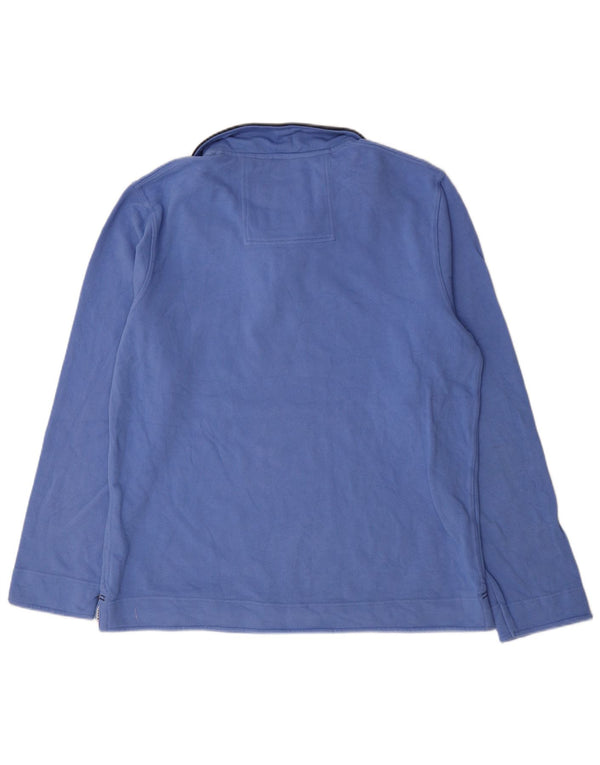 Crew Clothing Męska bluza z zamkiem błyskawicznym, sweter XL, niebieska bawełna