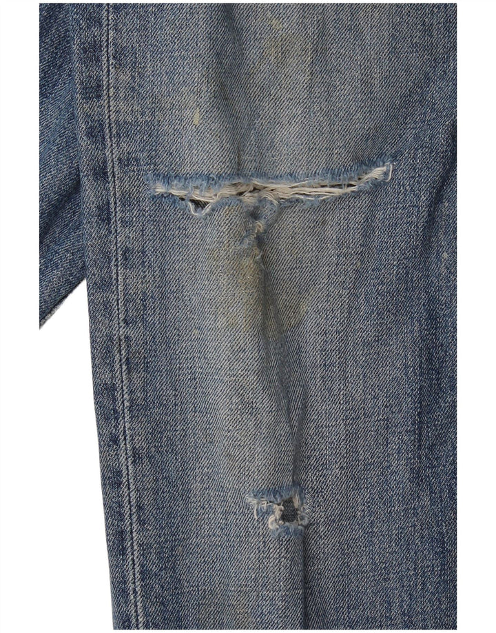 Damskie jeansy Carhartt Texas Distressed Slim W30 L32 Niebieskie bawełniane