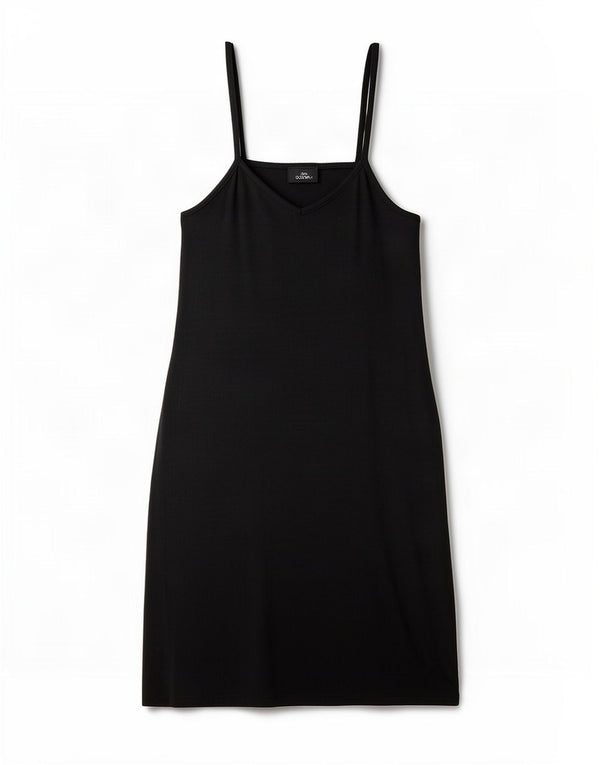 Damska sukienka na ramiączkach Topshop UK 8, mała, czarna, poliester