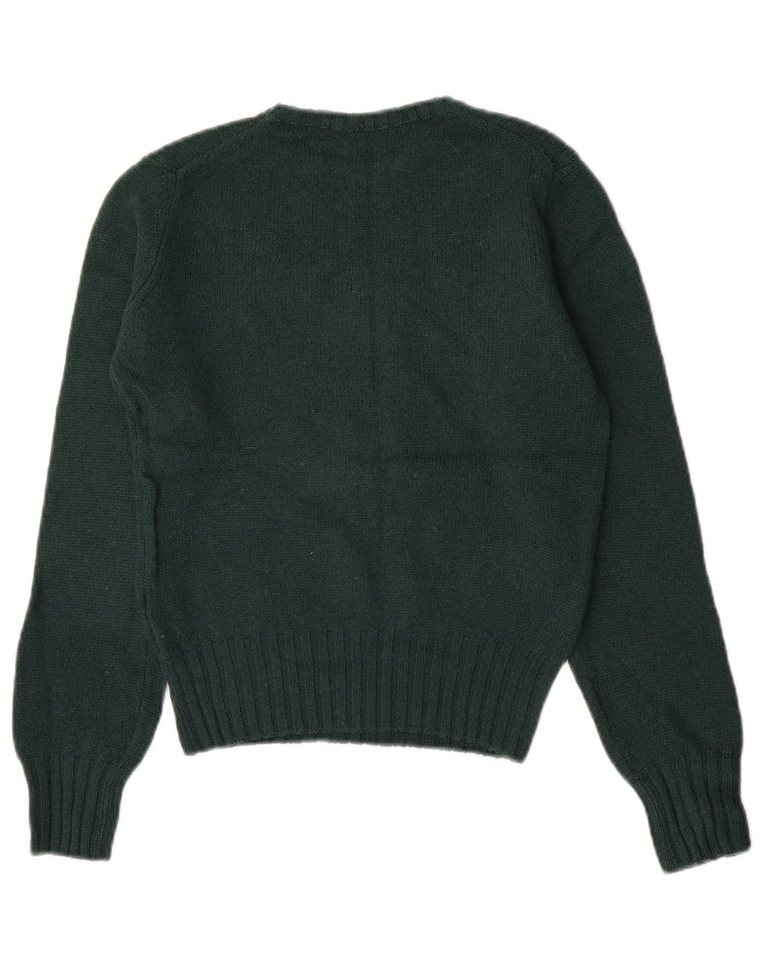 Damski sweter Benetton Crop Graphic z okrągłym dekoltem UK 10 Small Green