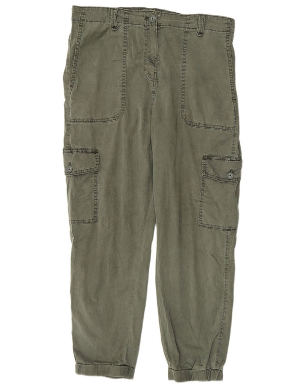 Spodnie damskie Marks & Spencer Joggers Cargo UK 12 Medium W32 L26 Khaki