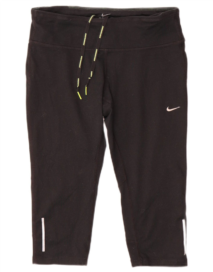 Legginsy damskie Nike Dri Fit Capri UK 14, średnie czarne