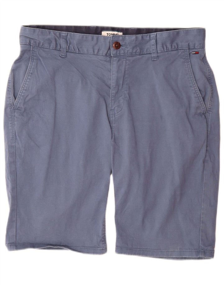 TOMMY HILFIGER Mens Chino Shorts W32 Medium Navy Blue Cotton