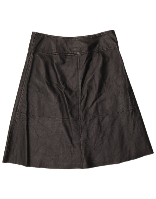 H&M Damska skórzana spódnica US 8 Medium W30 Czarna skóra