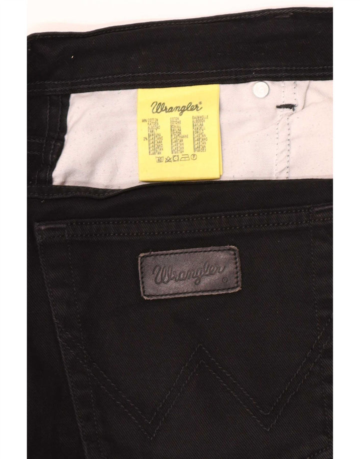 Męskie jeansy Wrangler Texas Stretch Straight W36 L32 Czarne bawełniane