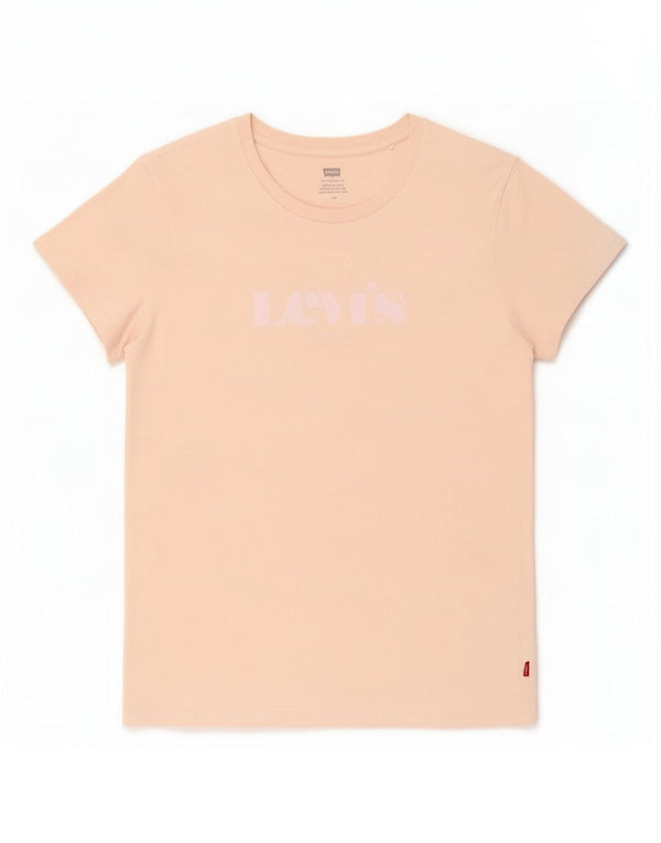 Damska koszulka z grafiką Levi's Top UK 14, duża, różowa bawełna