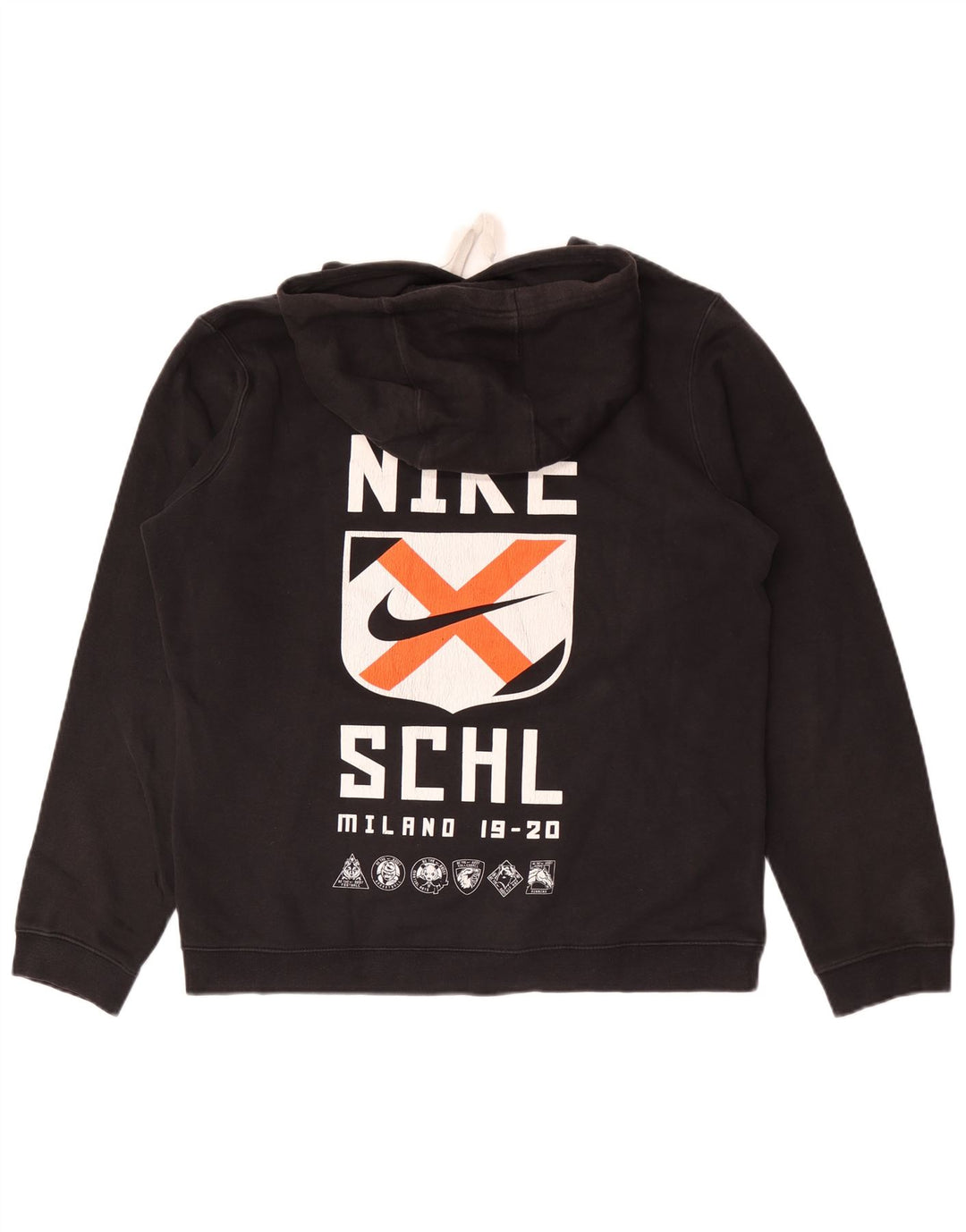 Męski sweter z kapturem Nike z grafiką, duży, czarny, bawełniany