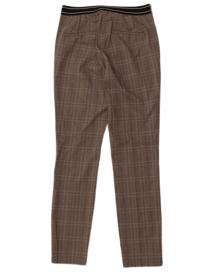 Damskie spodnie garniturowe Zara XS W24 L27 Szara krata, poliester