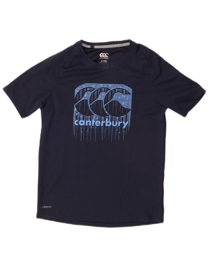 CANTERBURY Chłopięcy T-shirt z grafiką, 11-12 lat, granatowy, poliester