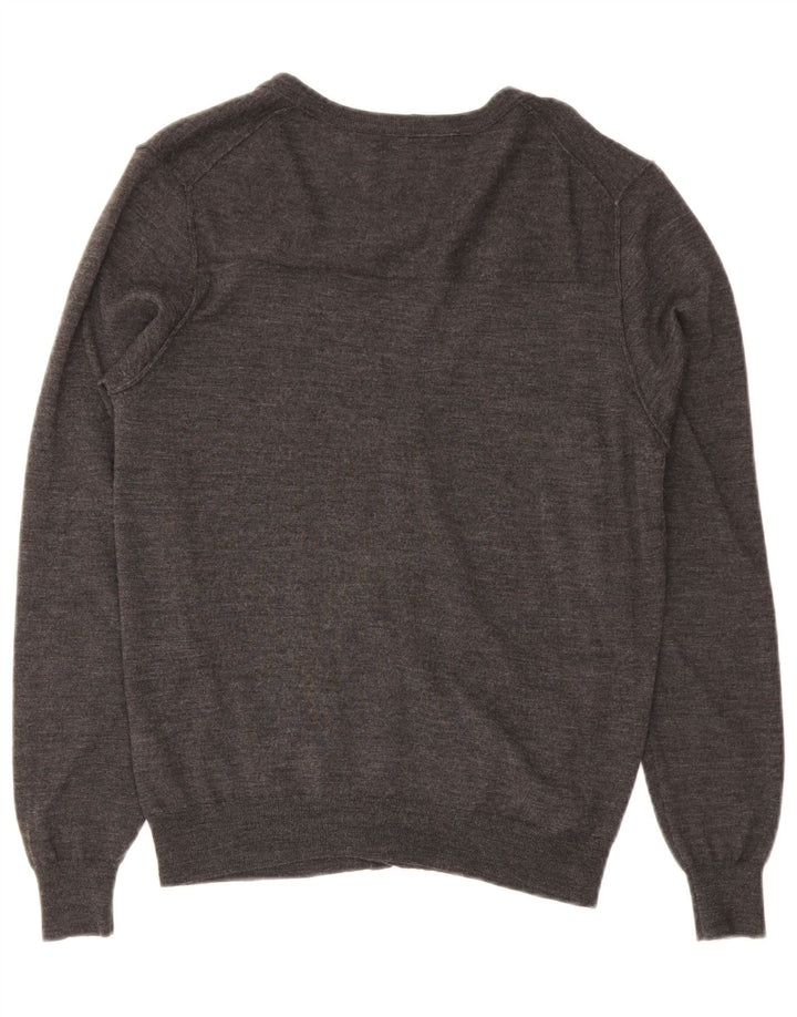 Z ZEGNA Damski sweter kardigan US 6 Średnioszary wełniany