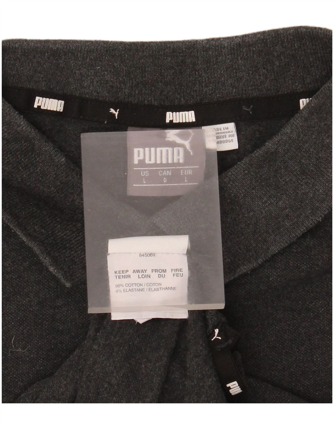 Męska koszulka polo Puma, duża, szara, bawełniana