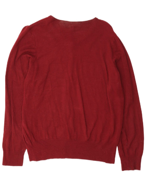 Marks & Spencer Damski sweter kardigan UK 18 XL Burgundowa wiskoza