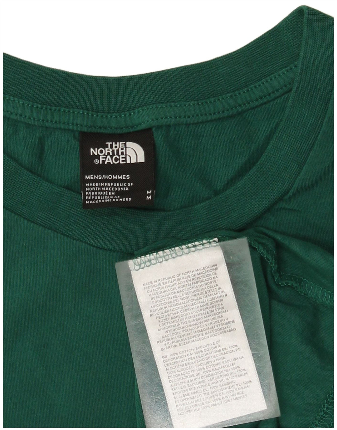 Męski T-shirt z grafiką The North Face, bawełniany, w kolorze średnio zielonym
