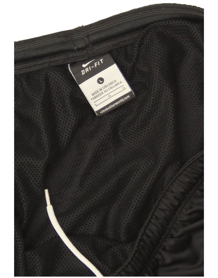 Męskie spodenki sportowe Nike Dri Fit, duży czarny poliester z blokami kolorów