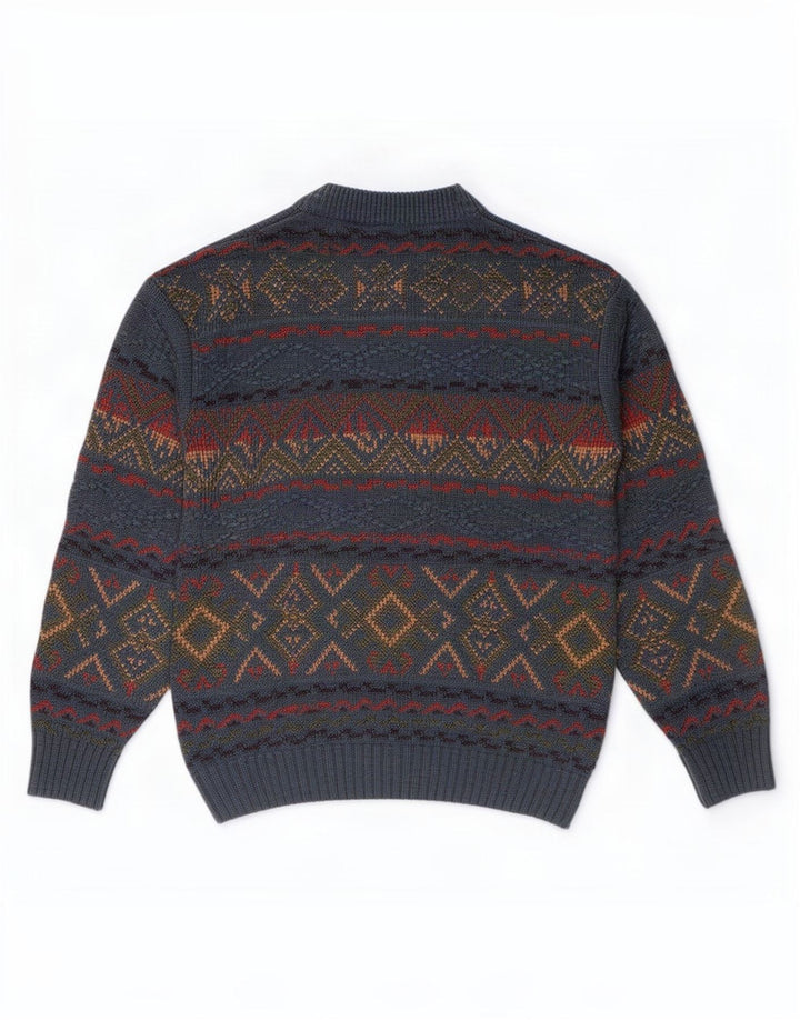 Marks & Spencer Męski sweter St. Michael z okrągłym dekoltem, duży niebieski