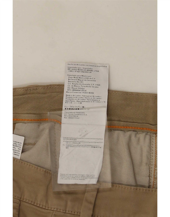 Męskie spodenki Chino Hugo Boss W35, duże, beżowe, bawełniane