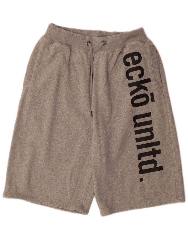 Damskie spodenki sportowe Ecko Unltd Graphic UK 22 3XL Szara, nakrapiana bawełna