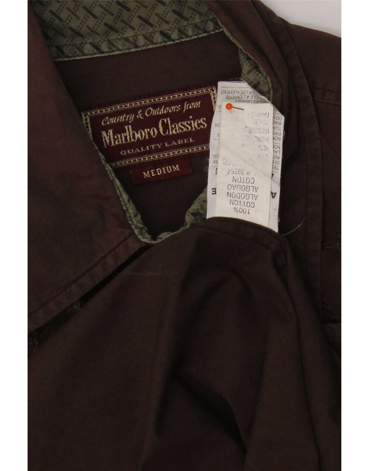 Koszula męska Marlboro Classics Średniobrązowa, bawełniana paisley
