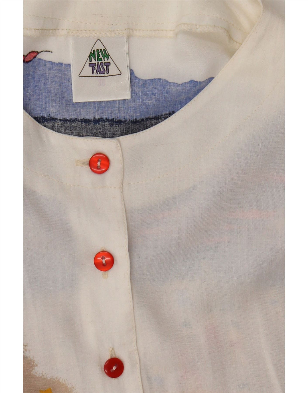 Nowa szybka damska bluzka oversize z grafiką EU 36, mała biała