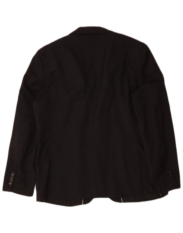 Marks & Spencer Męska marynarka z autografem, zapinana na 2 guziki, UK 44 XL, czarna wełna