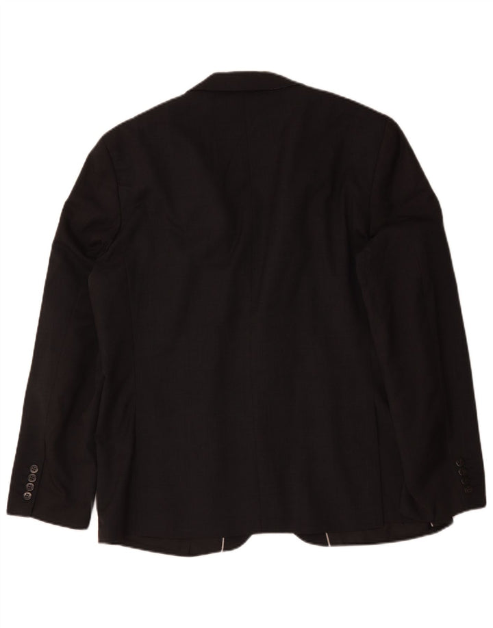Marks & Spencer Męska marynarka z autografem, zapinana na 2 guziki, UK 44 XL, czarna wełna