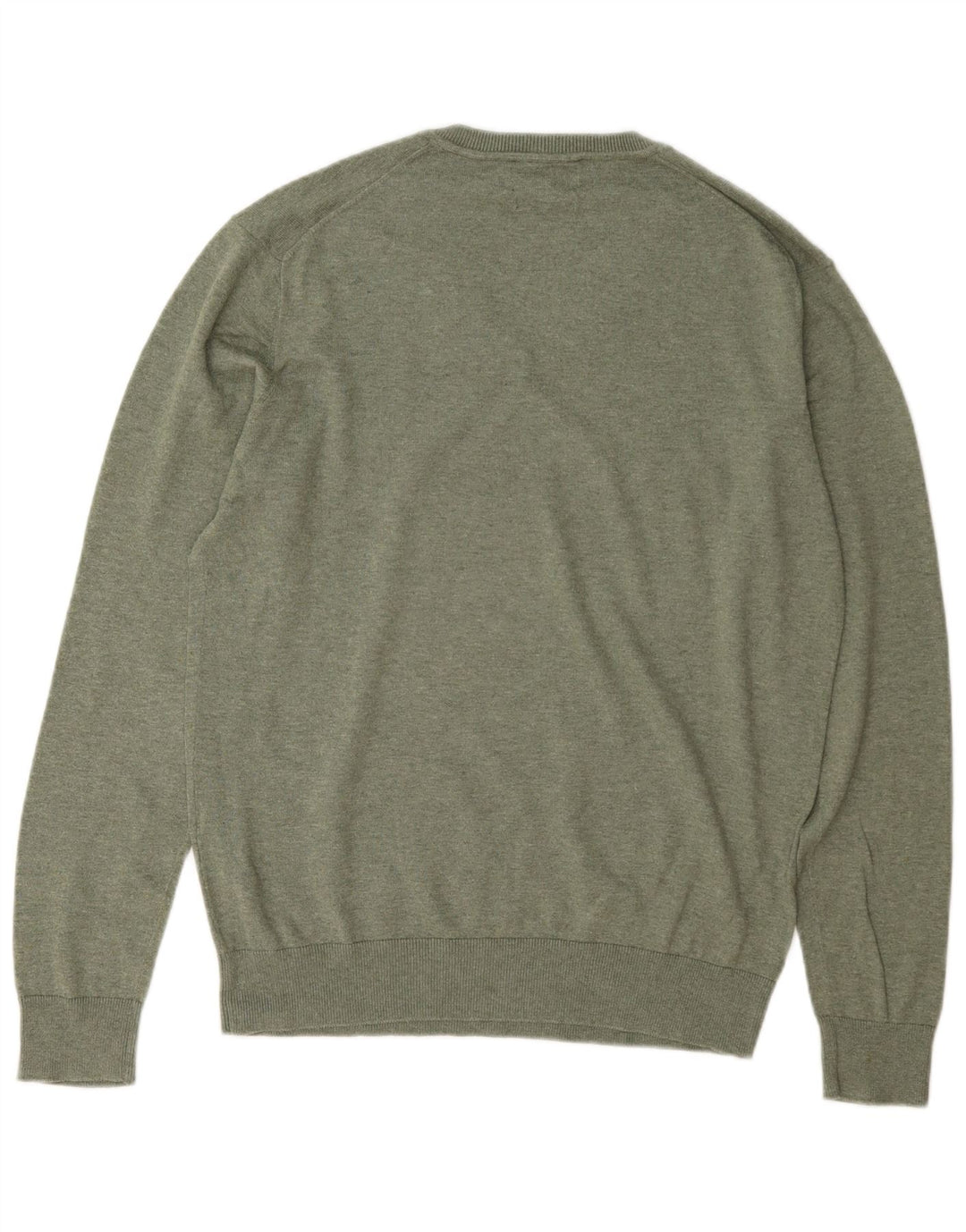 Męski sweter Zara z dekoltem w kształcie litery V, duży, zielony