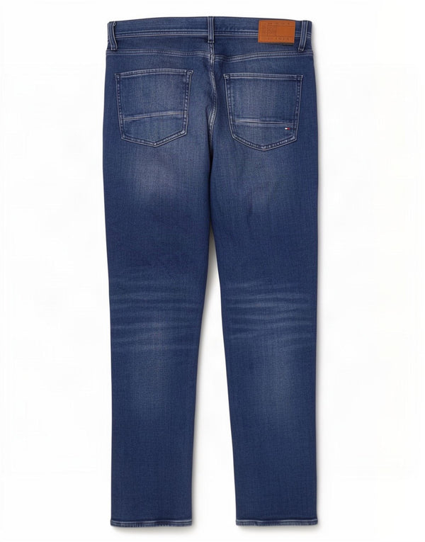 Męskie dżinsy Denton Straight Jeansy Tommy Hilfiger W34 L32 Niebieskie bawełniane
