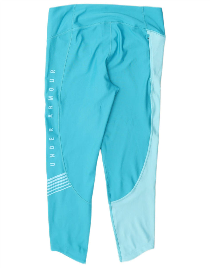 Damskie legginsy Under Armour Heat Gear Graphic UK 14, duże, niebieskie, poliestrowe