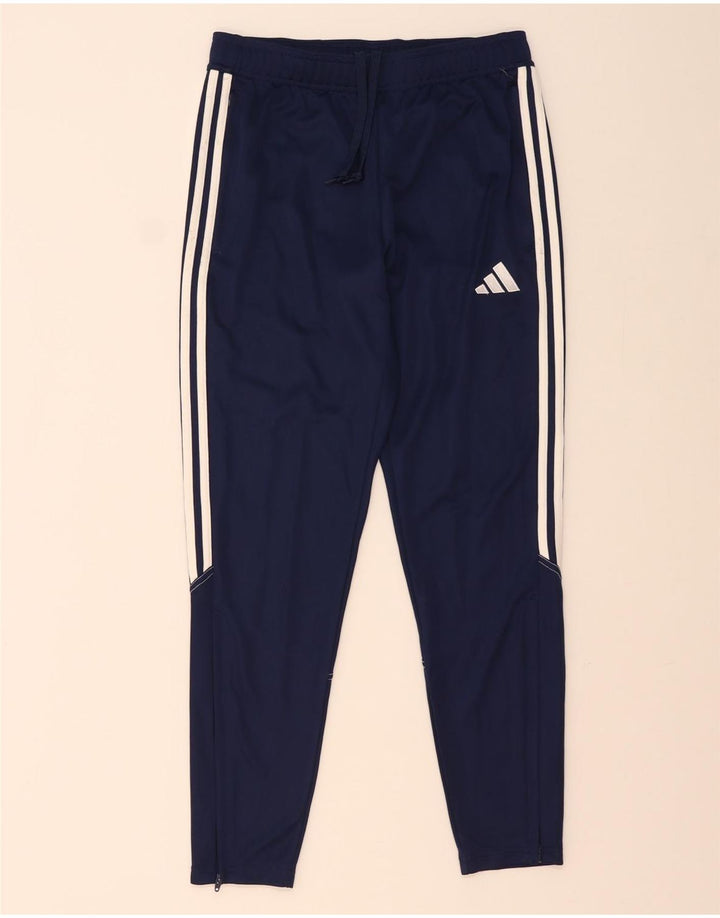 Męskie spodnie dresowe Adidas Aeroready, średni granatowy poliester