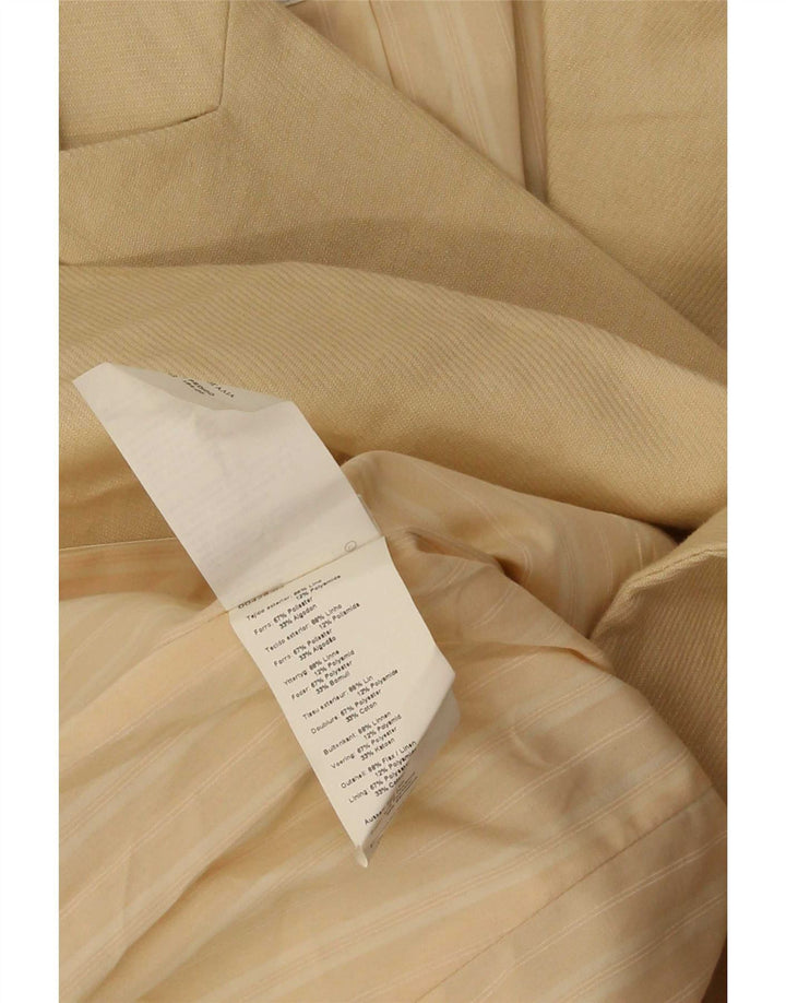 Damska marynarka Massimo Dutti zapinana na 1 guzik EU 44 XL, beżowa, lniana