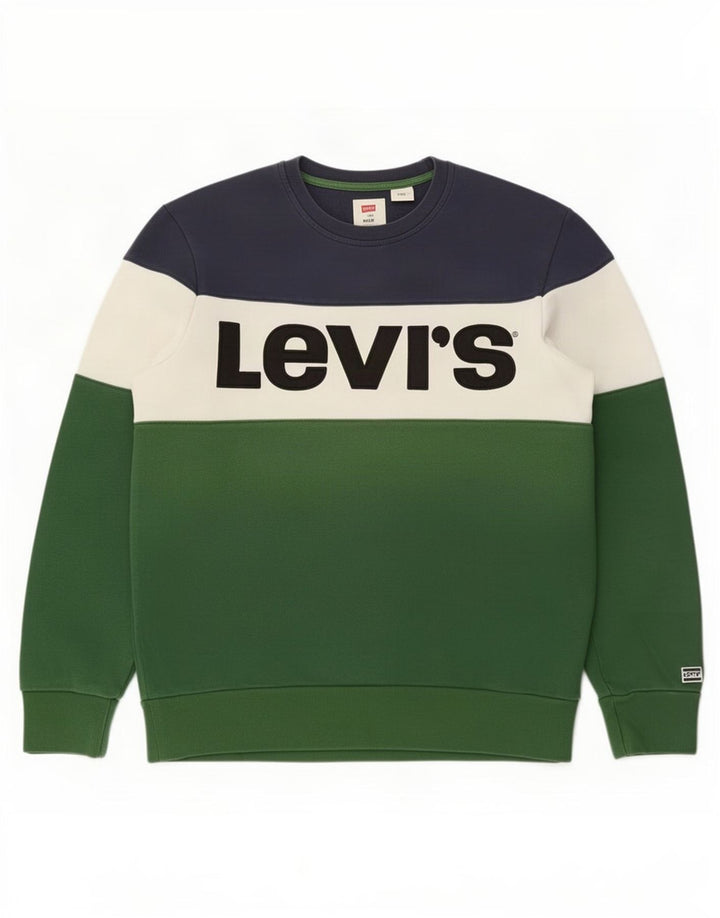 Męska bluza Levi's Sweter Średnia wielobarwna bawełna z blokami kolorów