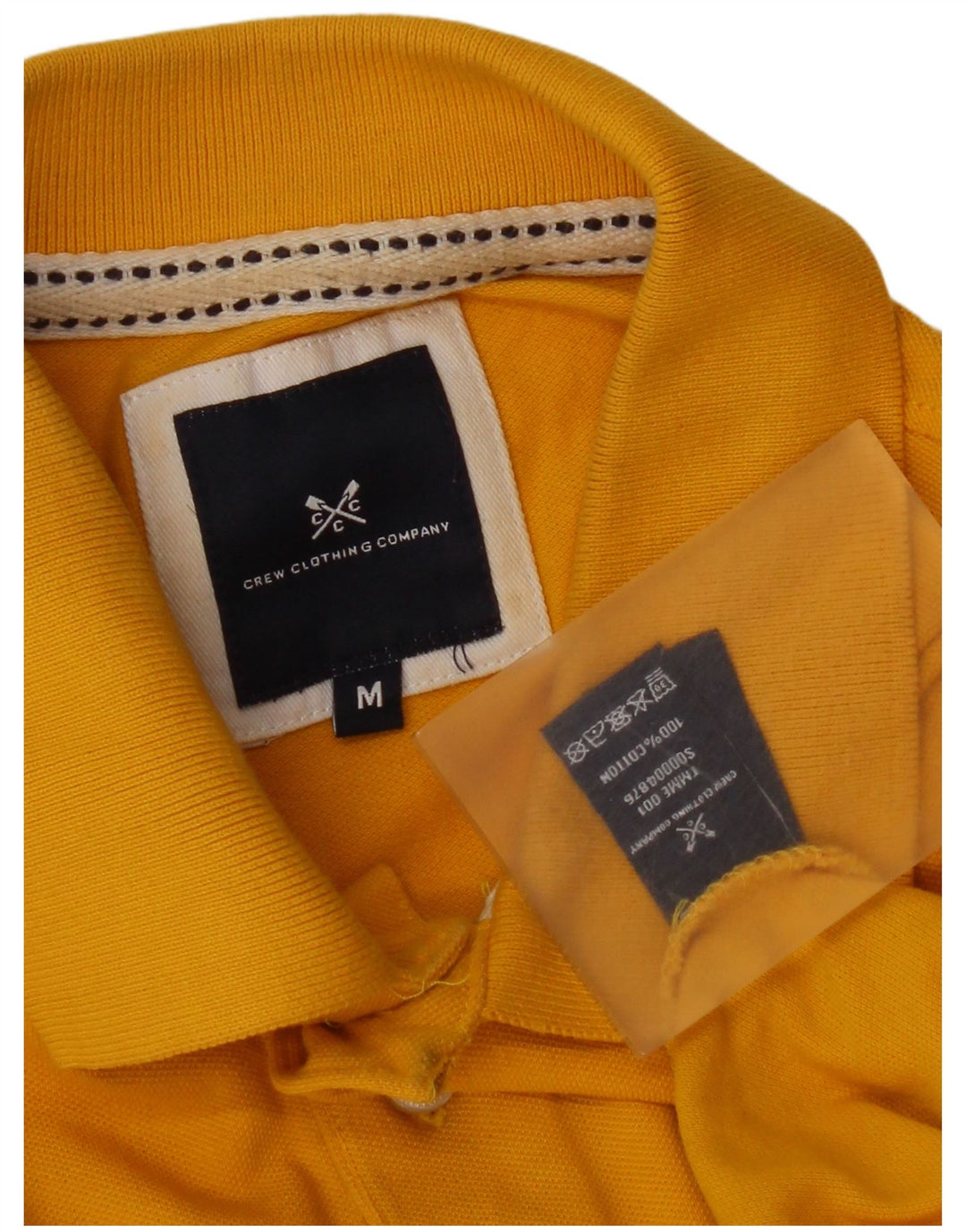 Męska koszulka polo Crew Clothing Średnia żółta bawełna
