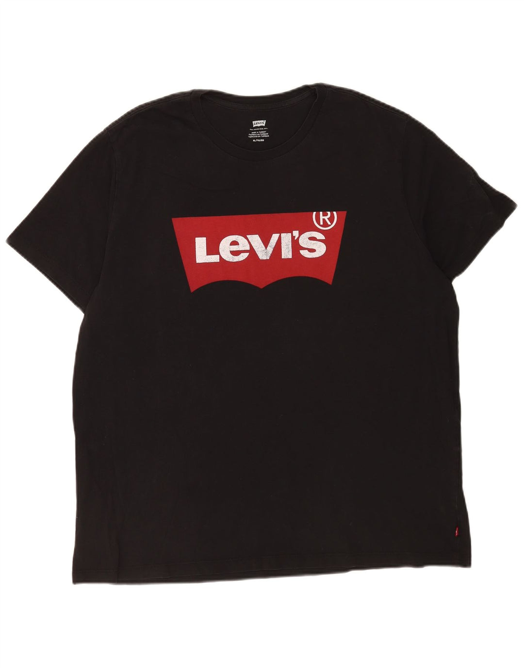 Męska koszulka z grafiką Levi's Top XL, czarna bawełna
