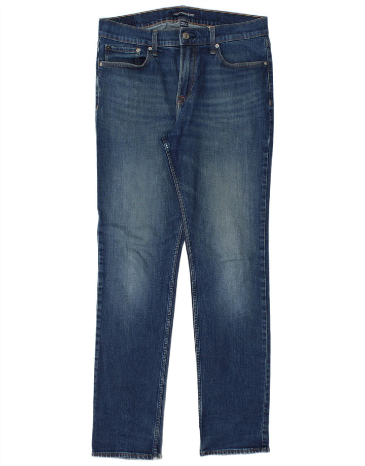 Męskie dżinsy Calvin Klein W32 L34 Niebieskie bawełniane