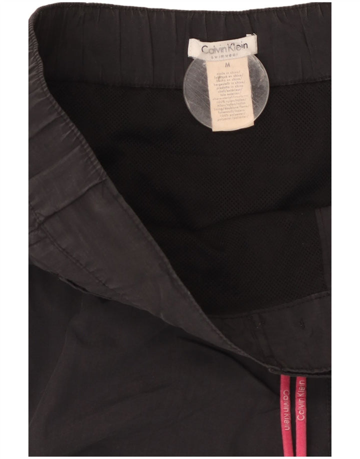 Męskie spodenki kąpielowe Calvin Klein z grafiką, średni czarny nylon
