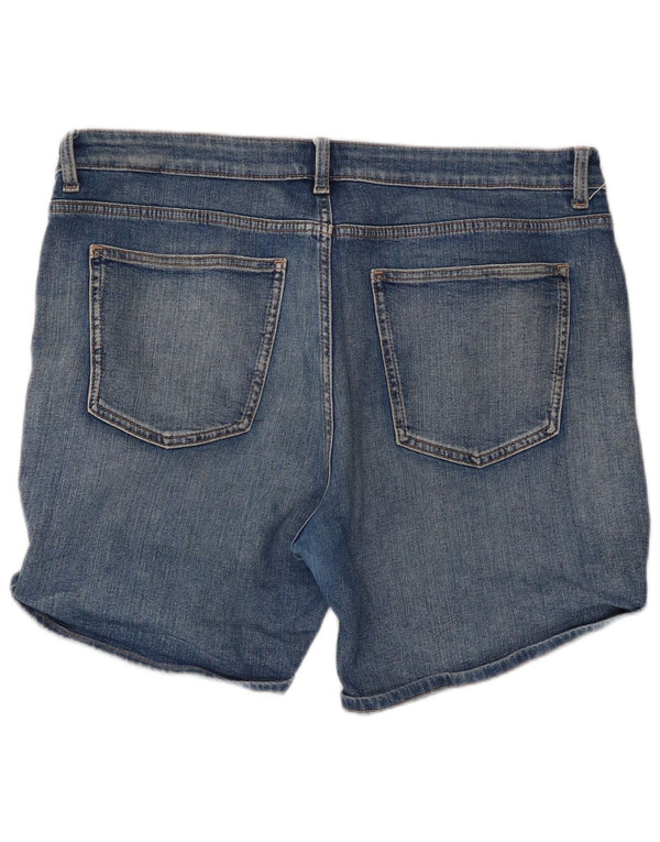 Marks & Spencer Damskie spodenki jeansowe z wysokim stanem UK 16, duże W38, niebieskie
