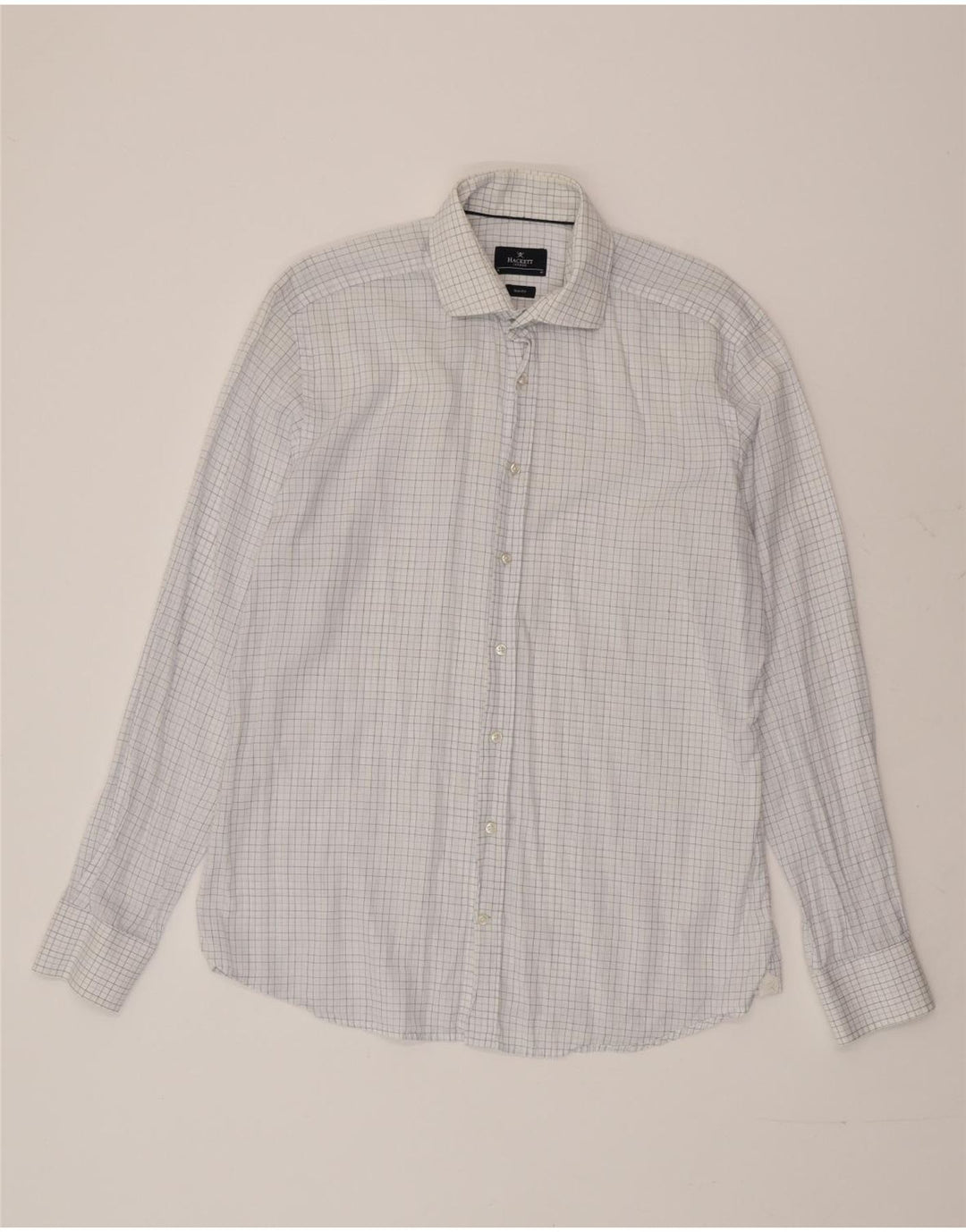 Koszula męska slim fit HACKETT rozmiar 41 16, duża niebieska kratka