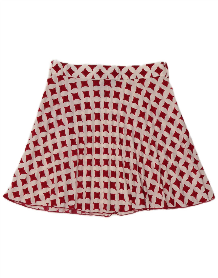 Spódnica mini damska Zara średnia W28 biała geometryczna