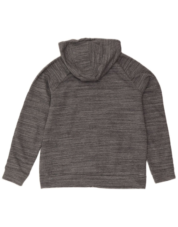 Damski sweter Adidas z grafiką i zamkiem błyskawicznym UK 16/18, duży, szary, bawełniany w paski