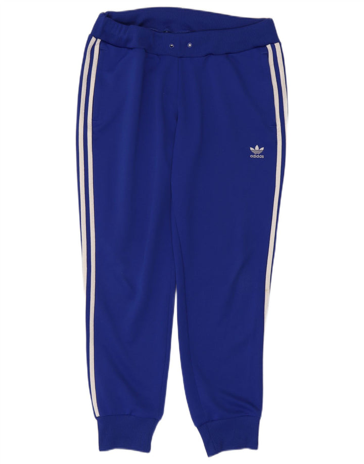 Damskie spodnie dresowe Adidas Joggers UK 16, duże, niebieskie, poliestrowe