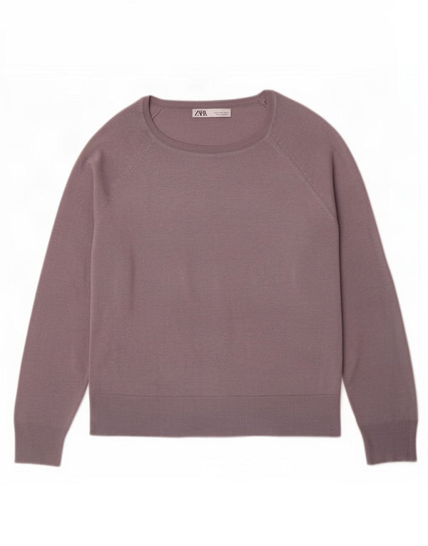 Sweter damski Zara z dekoltem w łódkę UK 14, średni szary