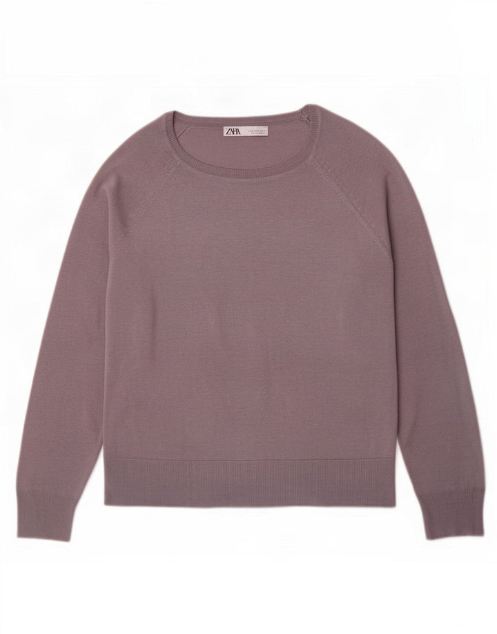 Sweter damski Zara z dekoltem w łódkę UK 14, średni szary