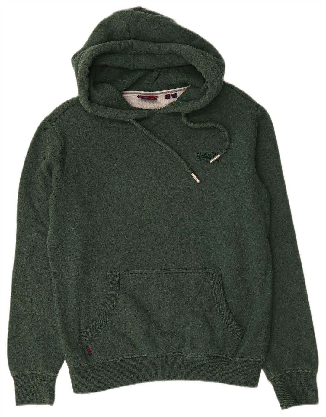 Męski sweter z kapturem Superdry, mały, zielony, bawełniany