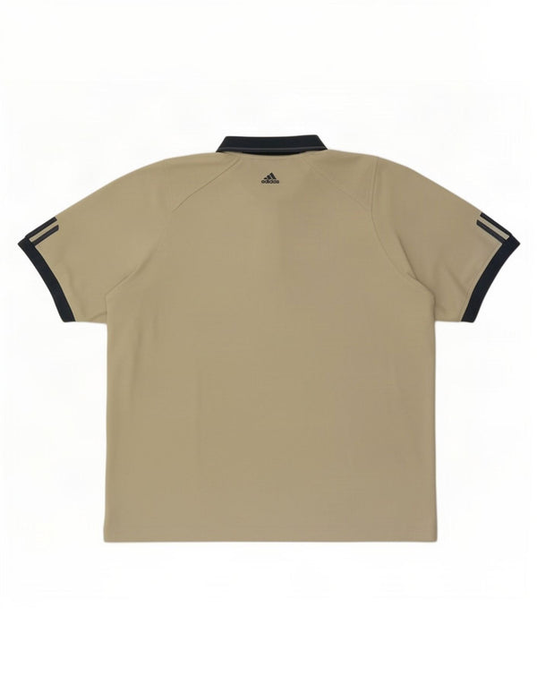 Męska koszulka polo Adidas UK 48/50 XL Zielony poliester z blokami kolorów