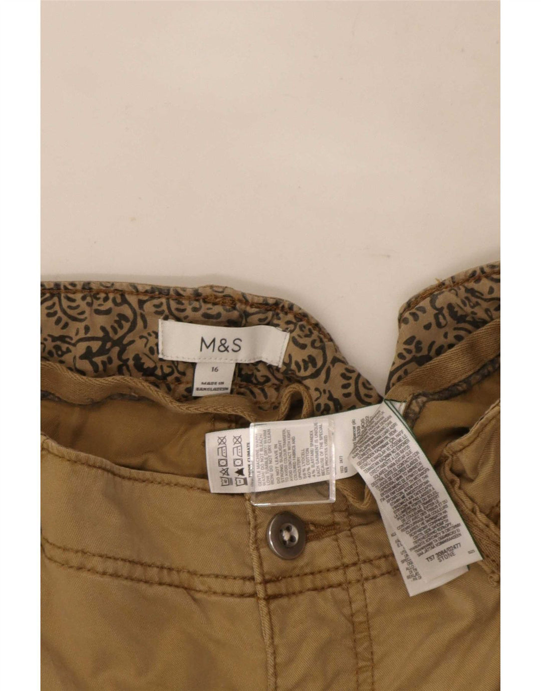 Damskie spodenki cargo Marks & Spencer UK 16 Large W34 Beżowa Lycra