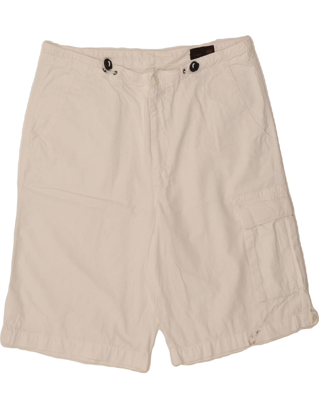 GAS Mens Cargo Shorts XL W38  White Cotton Vintage Gas and Second-Hand Gas from Messina Hembry 