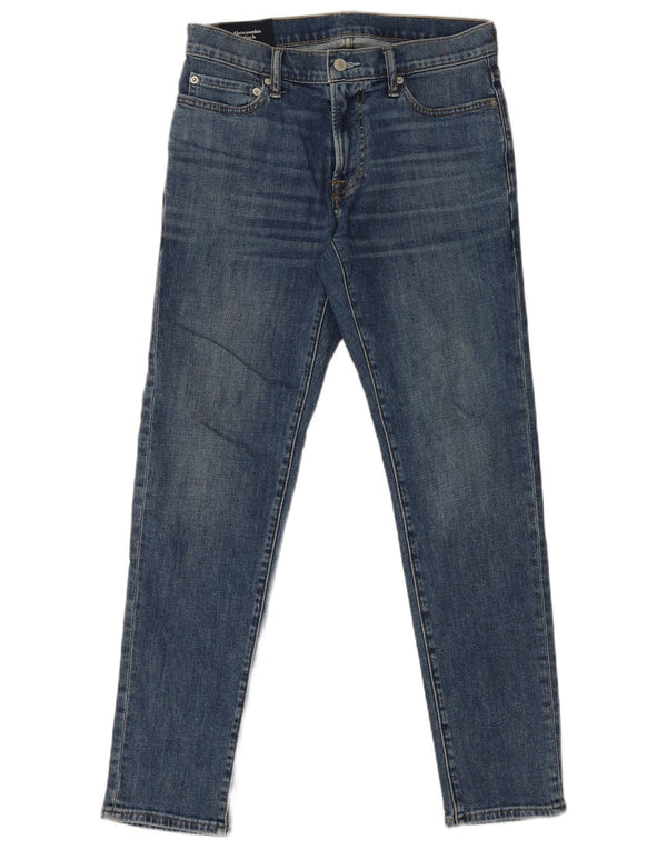 Męskie jeansy obcisłe Abercrombie & Fitch W30 L30, niebieskie, bawełniane