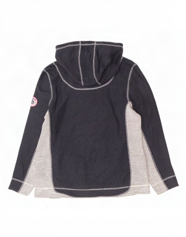 Damski sweter z kapturem Weird Fish UK 18 XL Granatowy, akrylowy blok kolorów